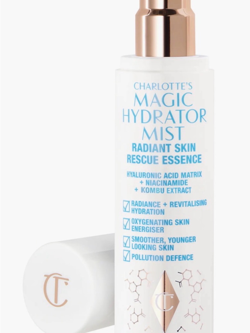Charlotte Tilbury Rescue Essence Facial Hydration - White and Light Blue - Picture 7 of 10